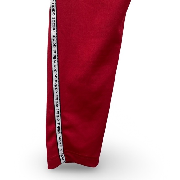 Adidas Climalite Red Leggings with Side Stripes Size Large - Picture 7 of 12